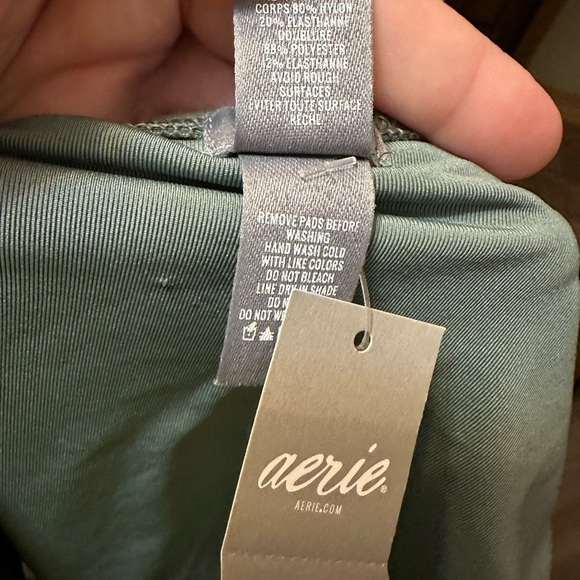 Aerie NWT One Piece Swimsuit In Green Size XL - Picture 3 of 6